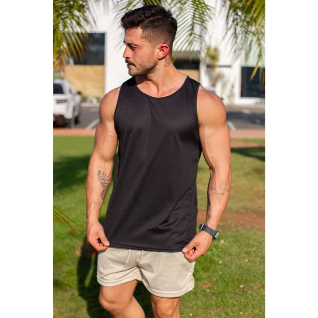 Regata Dryfit Masculina Anti Odor Corrida Academia
