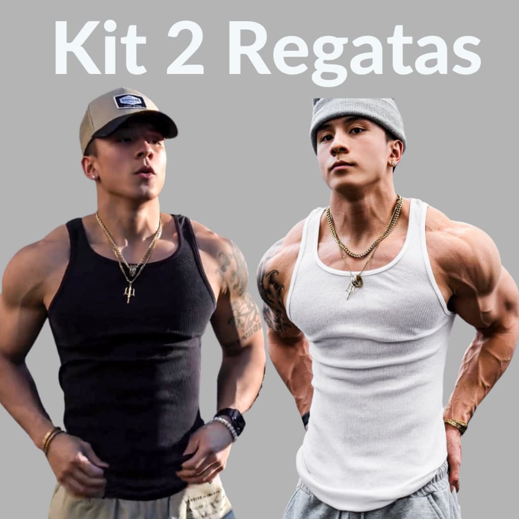 Kit 2 Regata Canelada Masculino Americana Treino Academia Musculação Masculina Camiseta Camisa Blusa