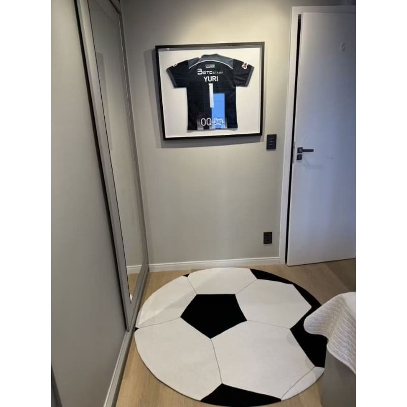 Tapete bola em tecido boucle artesanal personalizado medida 1,40 de diâmetro
