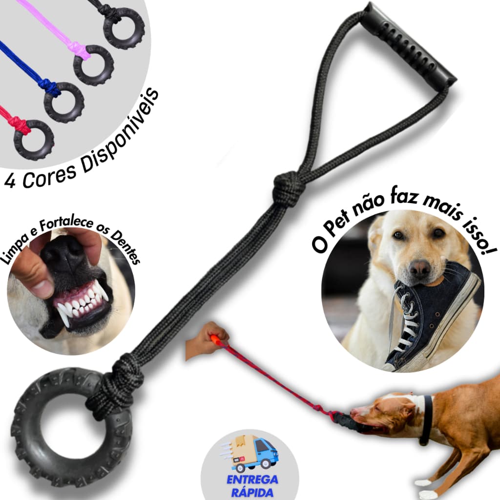 Brinquedo pneu de borracha puxador mordedor para cães de grande porte resistente original
