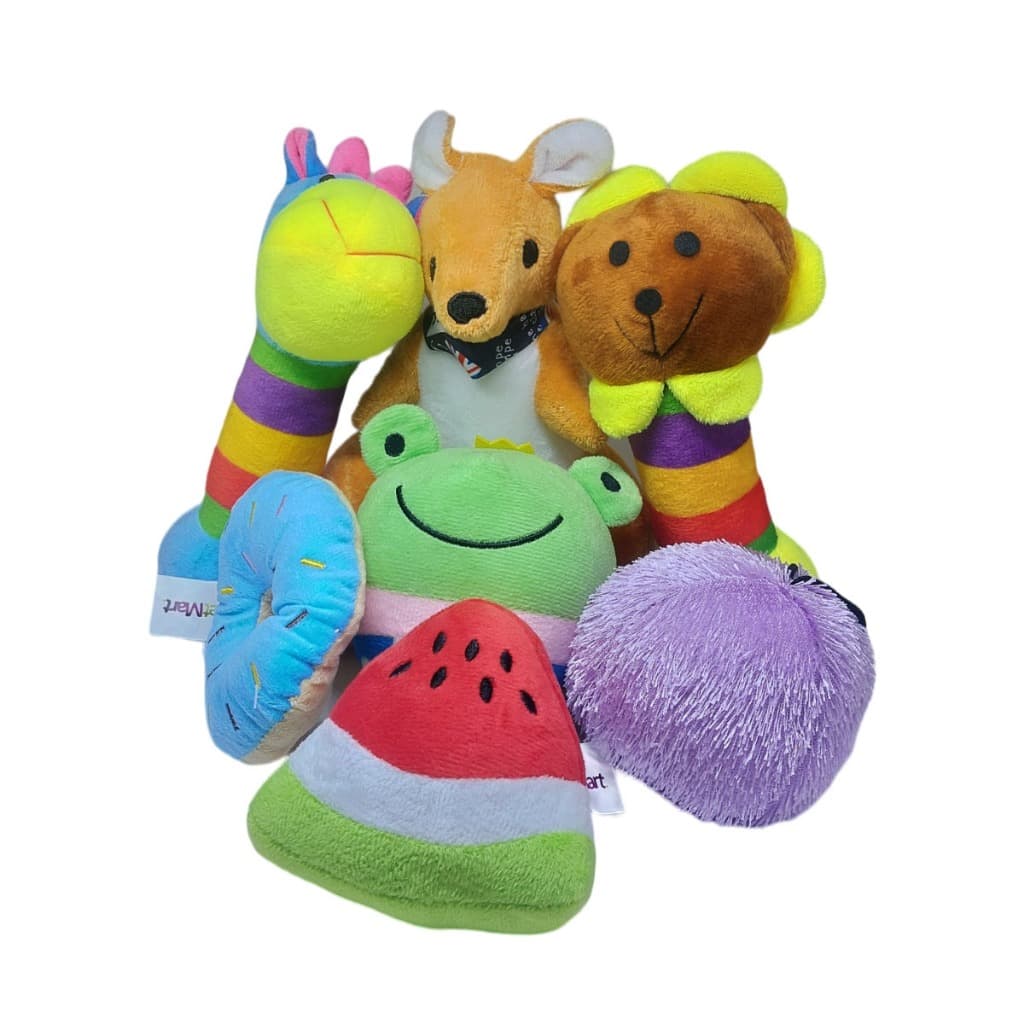 Brinquedo Pelúcia Para Cachorros kit 2 Un Sonoros Com Apito Happy Dog Cat