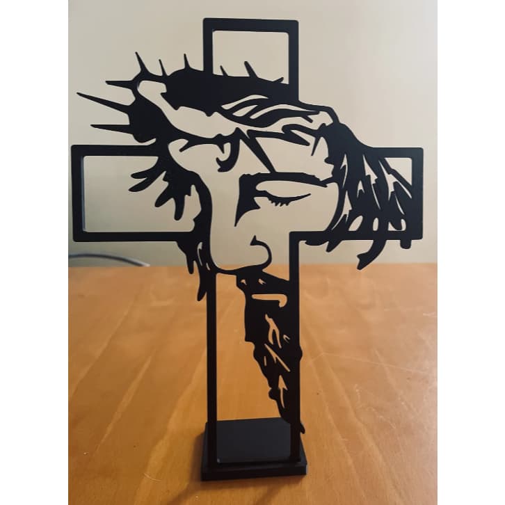 Decoração Cruz Jesus Vazado