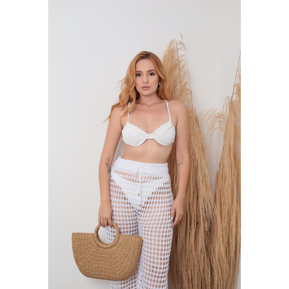 Calça Saída de Praia Tricot  Moda Praia e Piscina