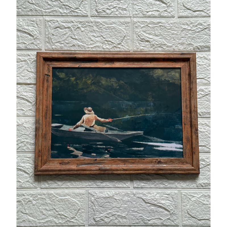 Quadro decortivo arte - pintura - Casting, Number two - Winslow Homes -1894 - decoração - madeira e vidro