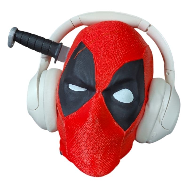 Deadpool suporte fone cabeça decorativo - impressão 3d