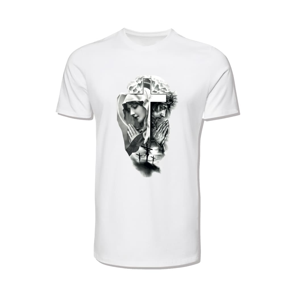 Camiseta de Algodão Feminina Estampada Jesus Maria