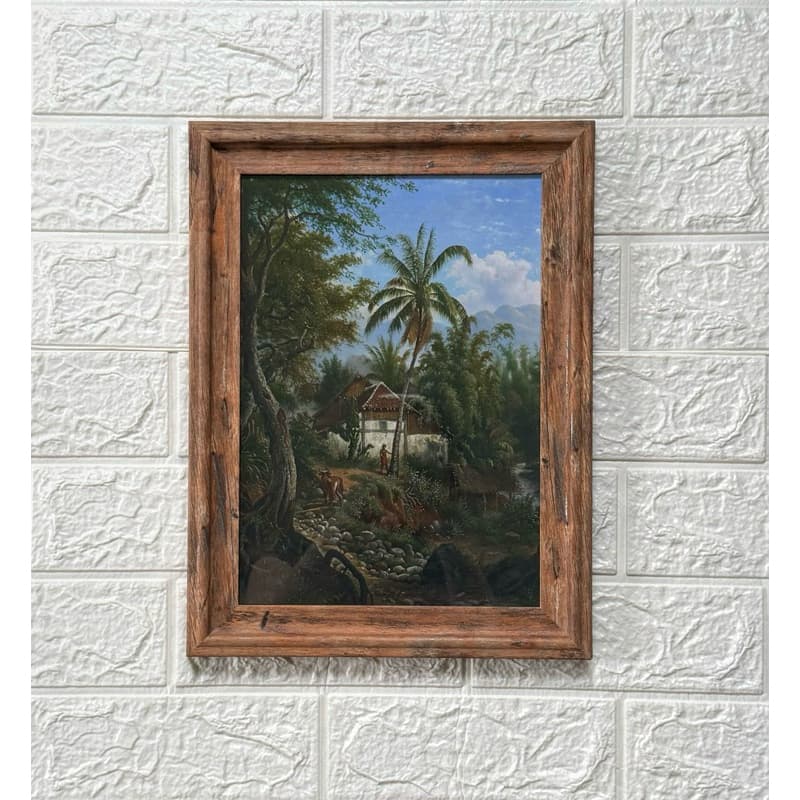 Quadro decorativo arte pintura, Landschap in Nederland-Indie - Maurits, decoração natureza palmeira
