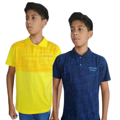 Kit 2 Camisa Polo Infantil Para Menino Top Do 10 Ao 16