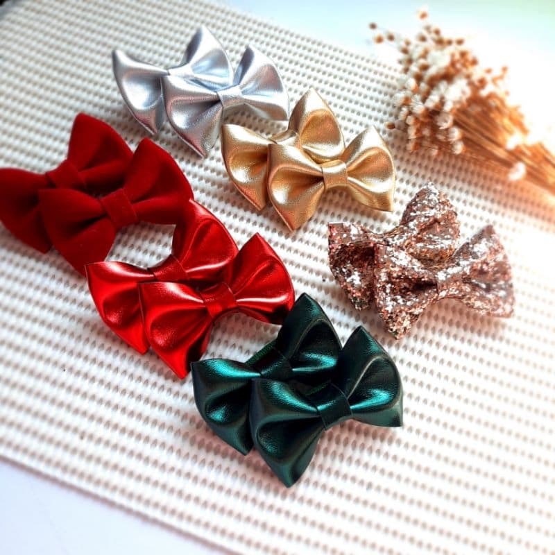Laços de Festas infantil / laço lonita/ laço para bebês, Laço vermelho, verde, prata e Dourado Natal e Ano Novo