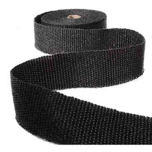 Fita Manta Termica Termotape Preta para Escapamento Carro e Moto Coletor 5 Metros