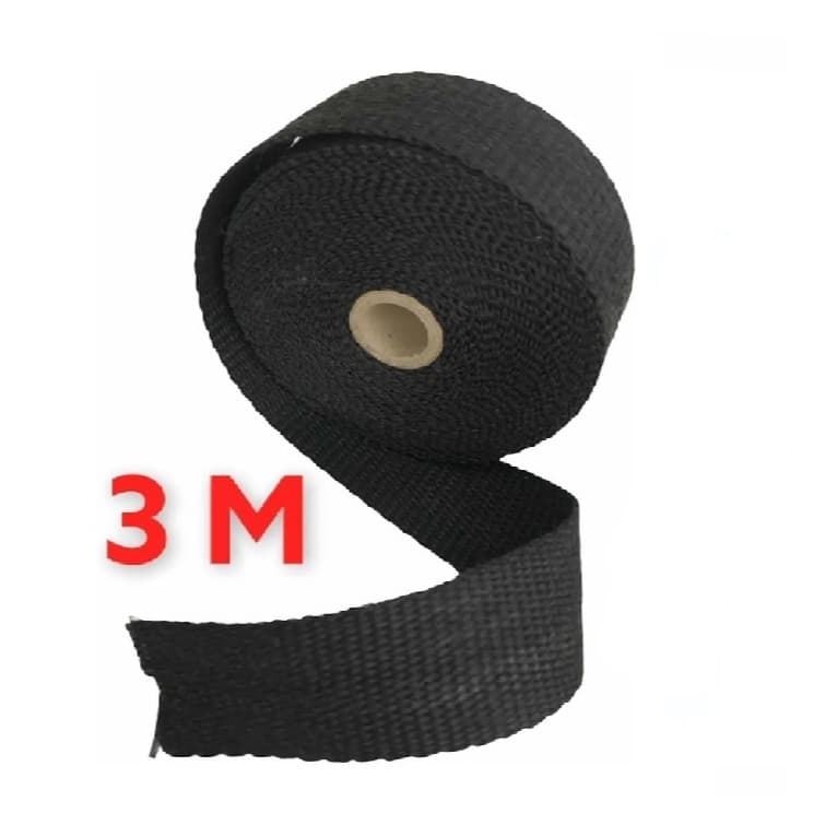 Fita Manta Termica Termotape Preta 3 Metros para Carro Moto e Coletor