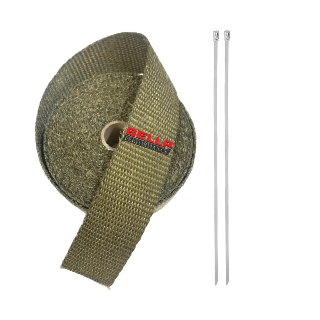 Fita Termica Termotape Titanium 5 Metros + 2 Abraçadeiras Carro Moto Isolação Térmica Escapamento