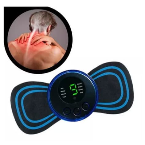 Mini Massageador Elétrico Portátil Cervical EMS Relaxante Muscular Alivia Dor Pescoço Coluna
