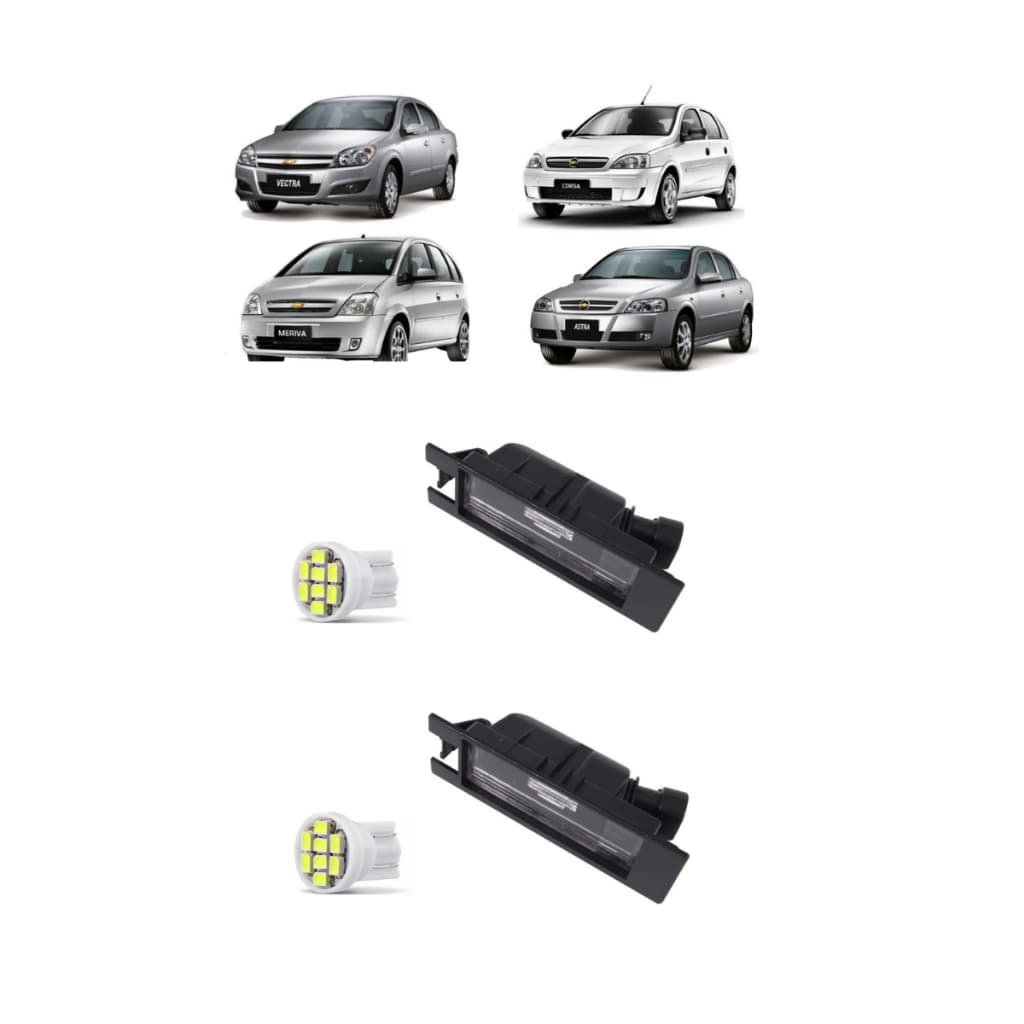 Lanterna Iluminação De Placa Com Lâmpada Gm Corsa Meriva Astra Vectra Montana - Par