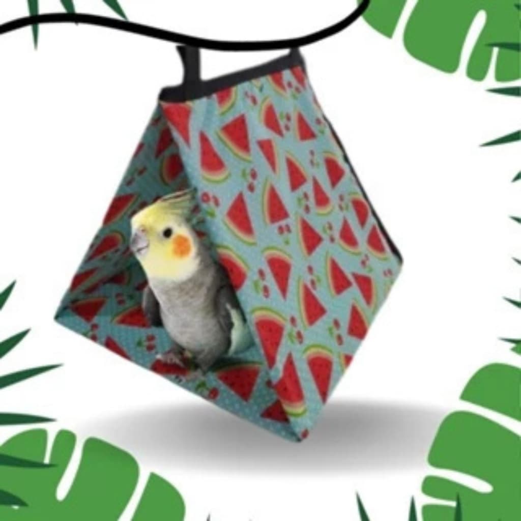 CABANA DE CALOPSITA TRICOLINE SUSPENSA TOQUINHA PARA PASSAROS, BIRDS