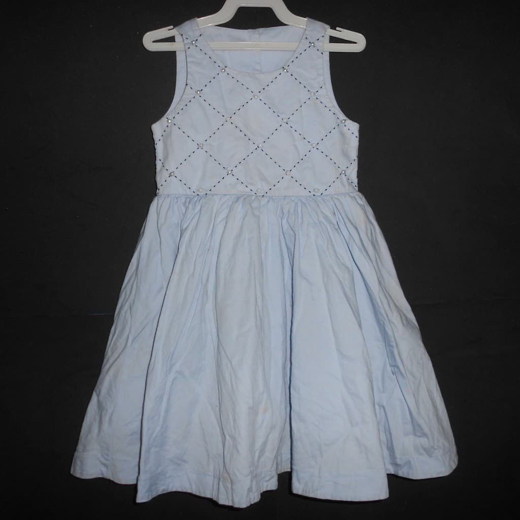 Vestido lindo infantil menina kids azul com detalhes / liquidacao promocao bazar brecho queima estoque