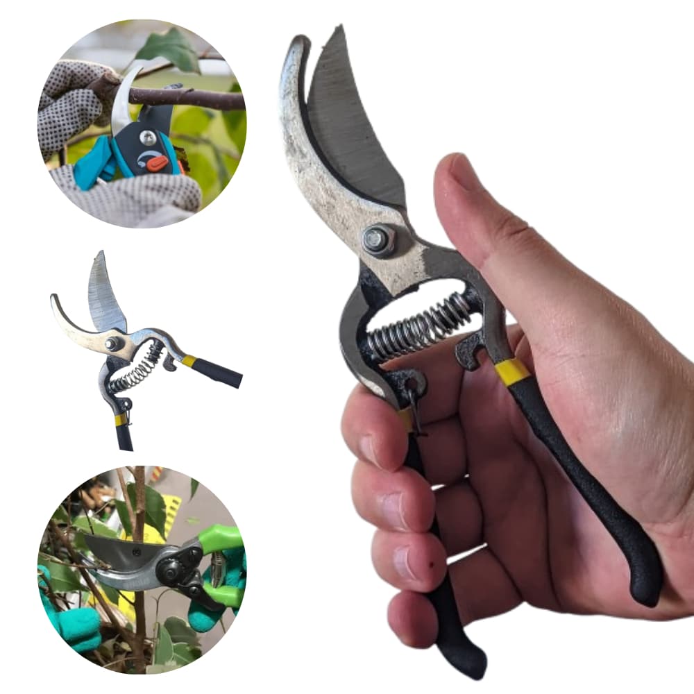 Tesoura de Poda 8" Profissional Aço Carbono 20cm Alicate Jardinagem Casa Paisagismo Botânica