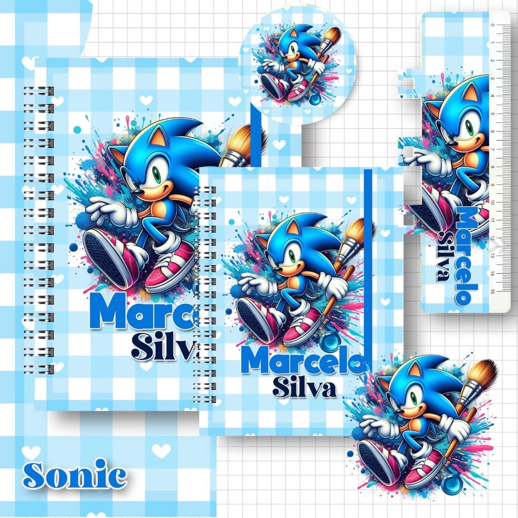 Caderno A5 Sonic