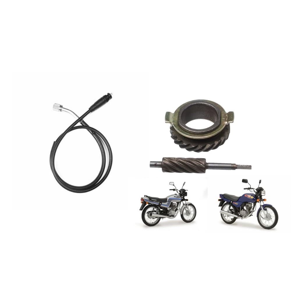 Cabo + Engrenagem do Velocímetro Honda Cg 125 83 até 99 Titan 1995 até 1999 Today 1988 até 1994 Ml Turuna Cg125 Titan