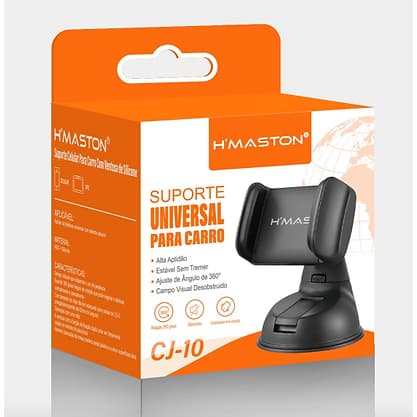 Suporte Veicular Ventosa De Silicone Facil Aplicação Lehmox le-28/H'Maston cj-10