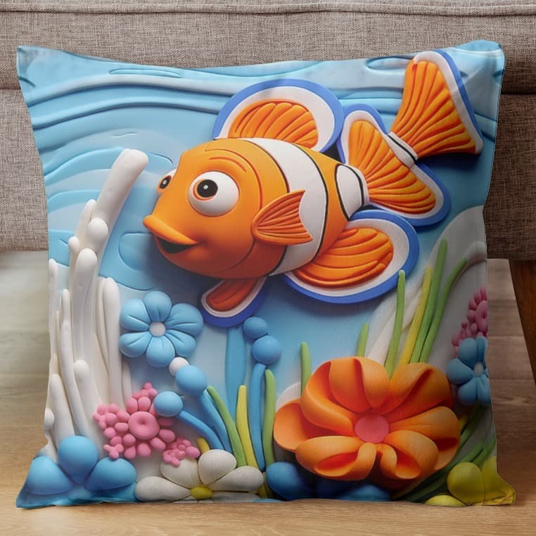 Capa de Almofada Oxford 45x45cm Estampada Infantil Personagem Desenho Decoração  Sala Quarto