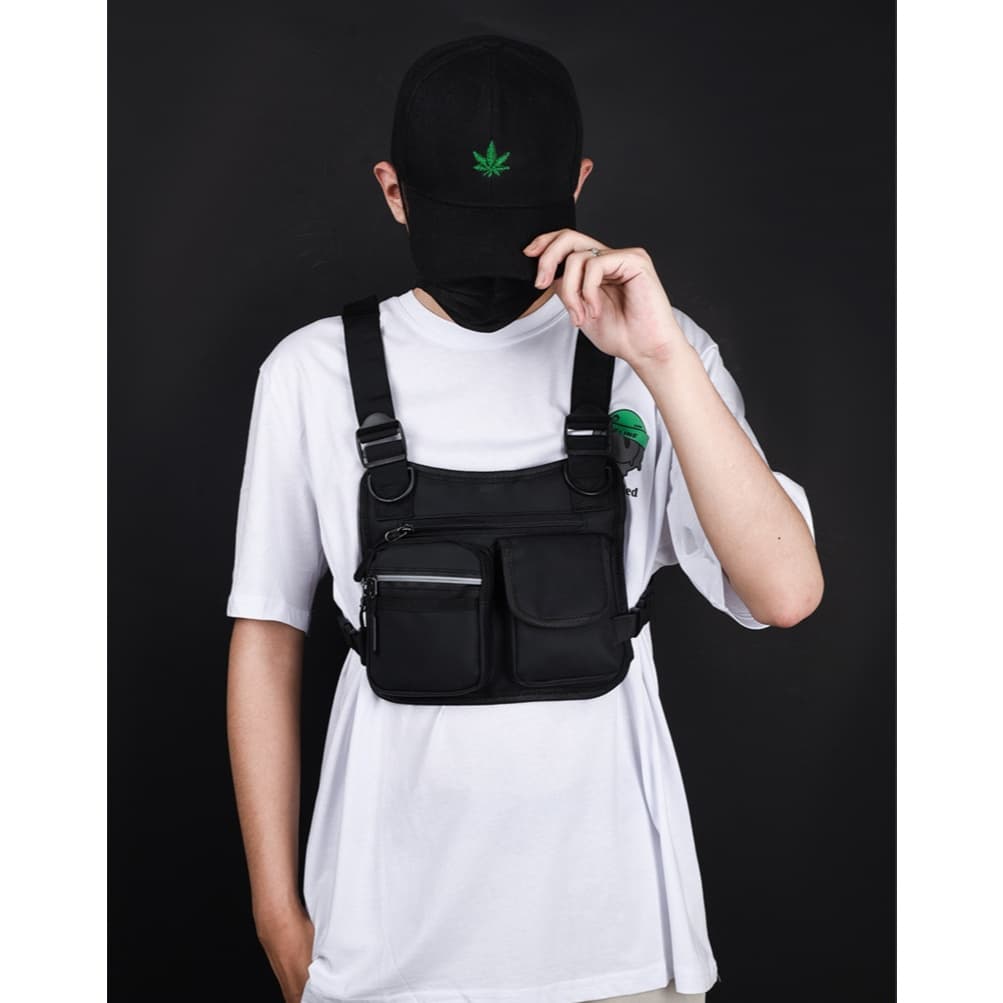 Mochila tática leve e versátil para atividades ao ar livre - bolsa de peito masculina esportiva estilo casual