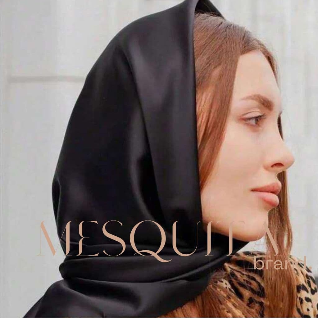 Bandana Lenço de Cetim Liso Feminino Acessório Cabeça Pescoço Oferta