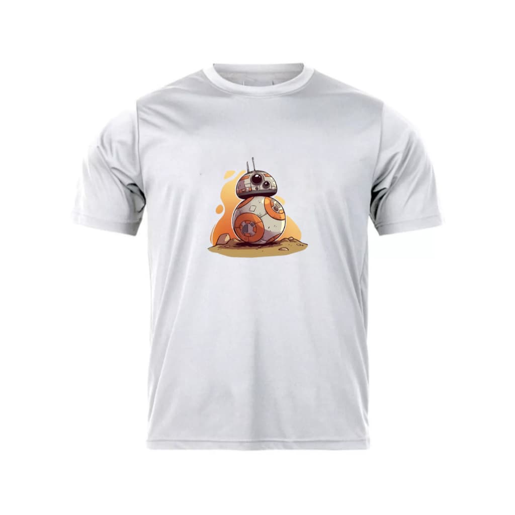 Camiseta Masculina Lançamento Star Wars BB-8 Tecido de Alta Qualidade 100% Algodão