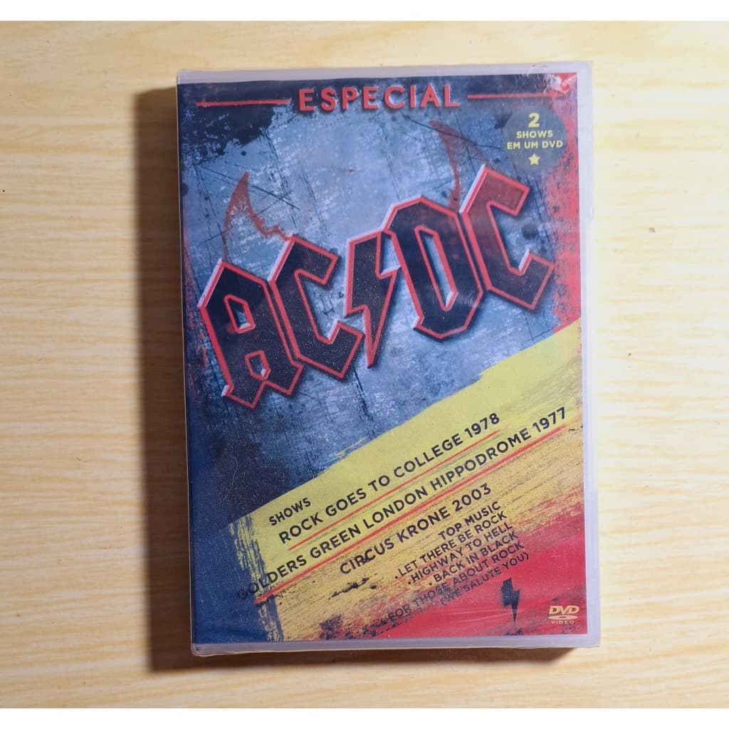 AC/DC DVD Especial Shows 2 em 1 - shows de 1977 e 2003