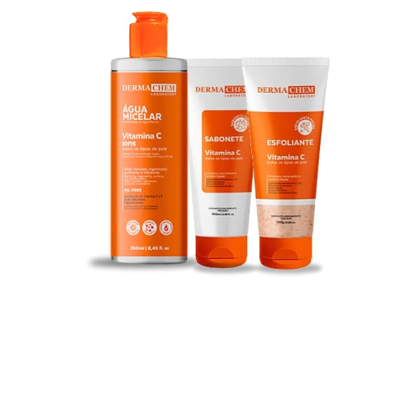 Kit Rotina Skin Care Anti-Idade Vitamina C Dermachem