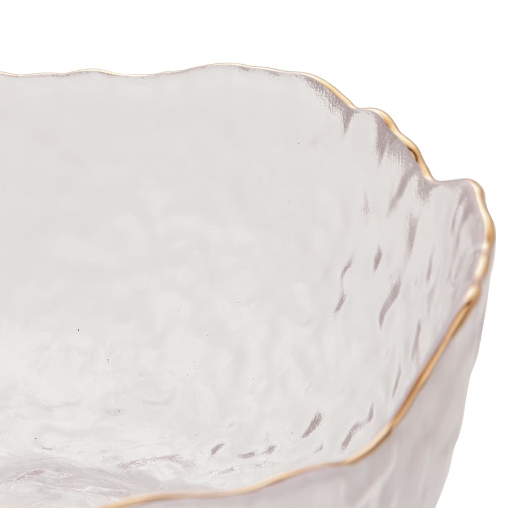 Bowl de Cristal Martelado com Borda Dourada Taj 17cm x 8cm - Wolff