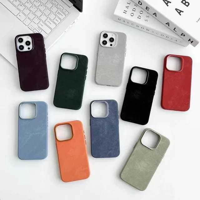 Capa  de Tecido Jeans para Iphone 12/12promax/14pro/15/15pro