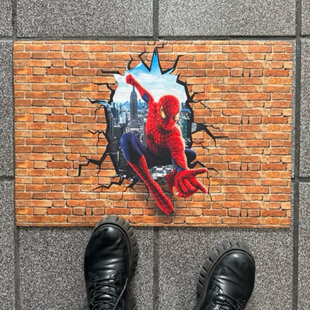 Tapete para porta de entrada capacho - Homem Aranha spider man