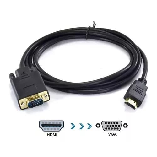 Cabo Conversor Hdmi Macho X Vga Macho 1.8 Metros