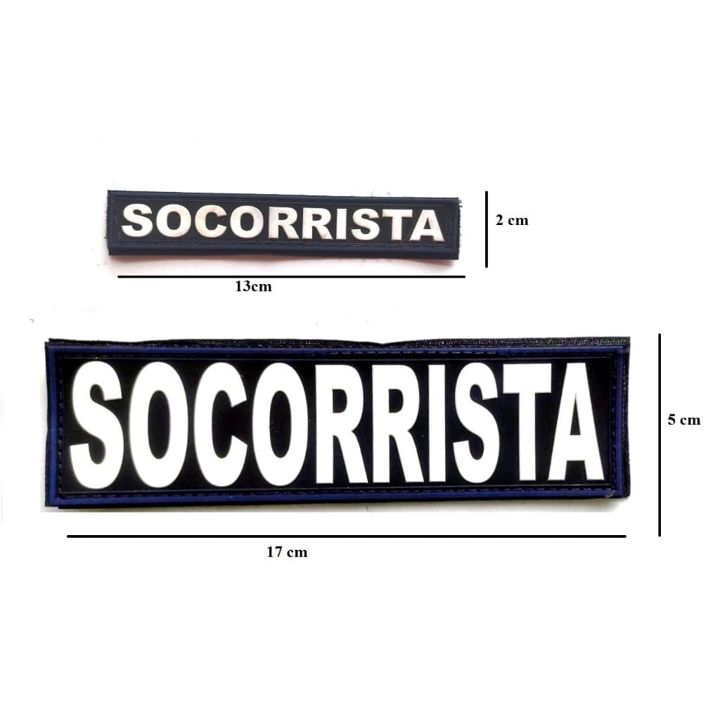 Kit 20 Patch Emborrachado Socorrista 13x2 ou 17x5