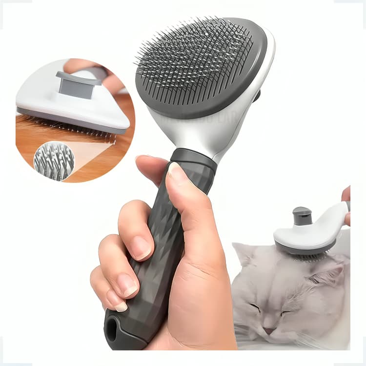 Escova Rasqueadeira Remover Tirar Pelos Dos Pets Pet Escova Pente Plástico Ferro Para Pentear Cães E Gatos