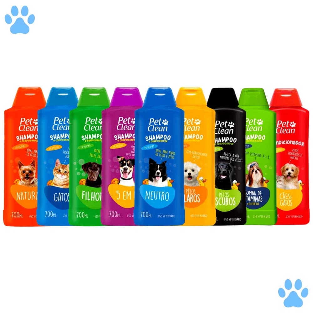 Shampoo e Condicionador para Cachorro e Gato Pet Clean - 700 ml