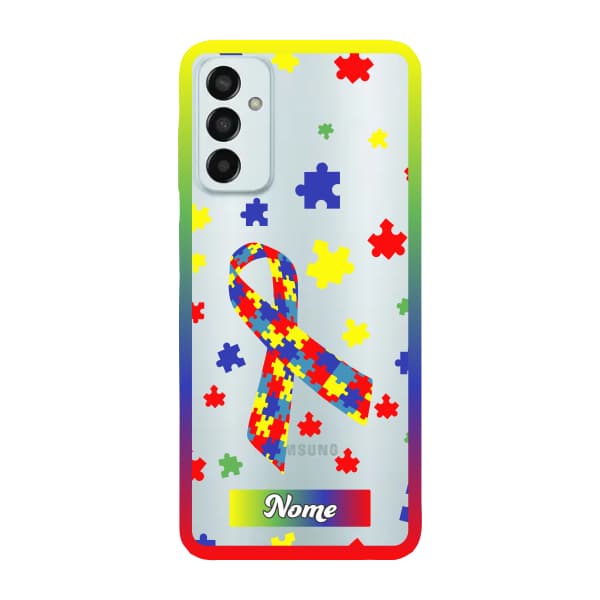 Capinha para Samsung M13 Anti Impacto Personalizada - Autismo - Autista - com nome e fundo transparente