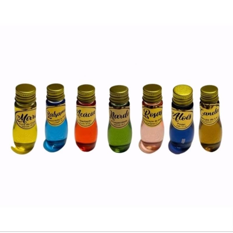 Kit das 7 Unçoes Com 7 Unidades de Óleo de Unção Essências 30ml