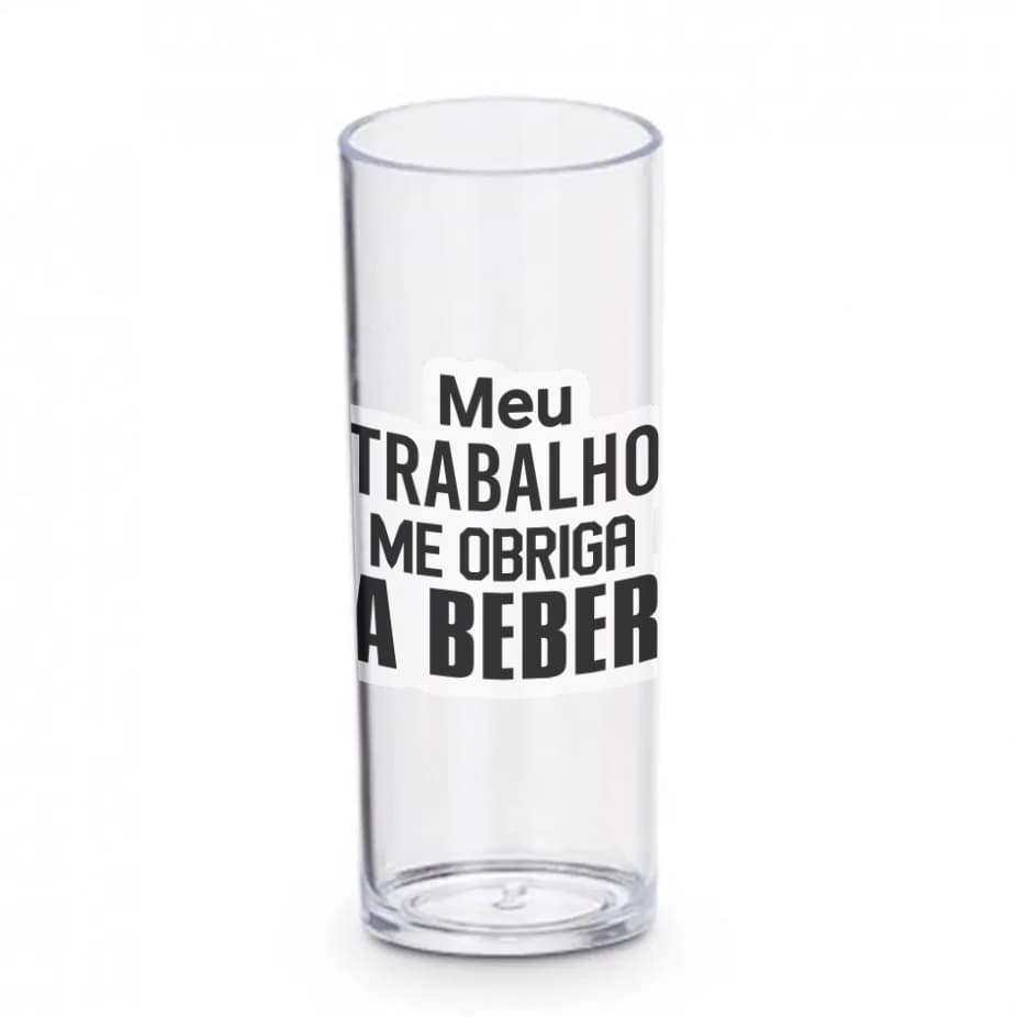Kit de Adesivos Transparentes 9x7cm para Copos Grande Chopp Long Drinks Isopor Térmico (Vinil A prova D'Água)