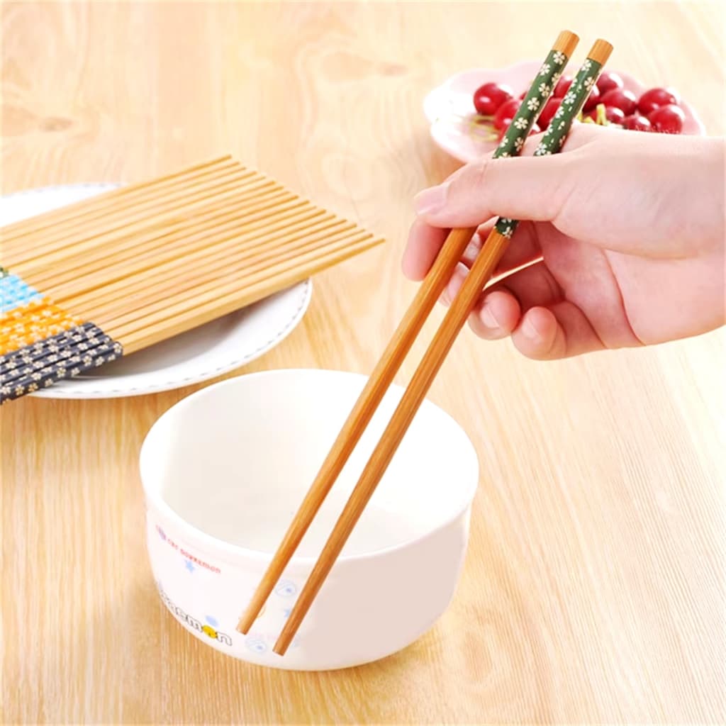 Kit Com 5 Pares De Hashi Decorado Para Alimentos Comida Japonesa Oriental