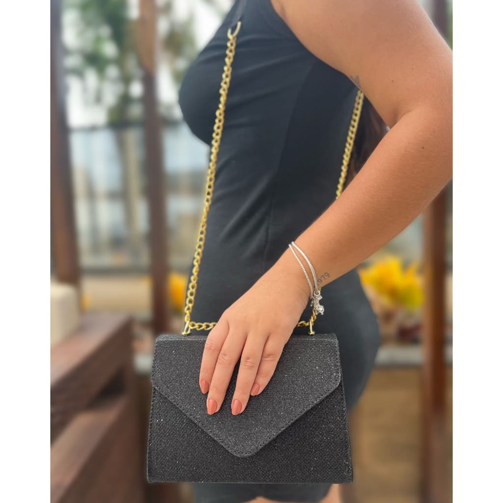 Bolsa Transversal Feminino Bolsa Feminina Elegante Envelope Gliter
