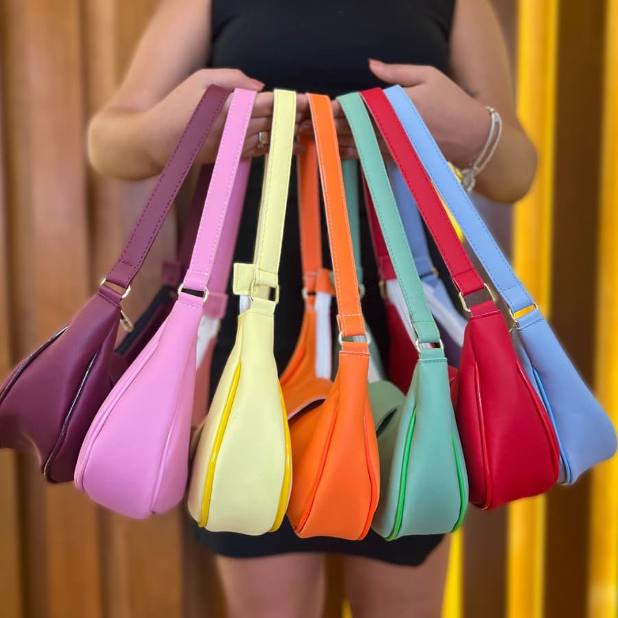 Bolsa Feminina Média Bolsa Femininas De Ombro Meia Lua Color