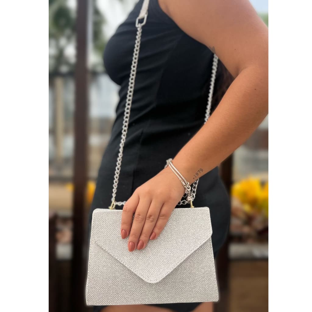 Bolsa Transversal Feminino Bolsa Feminina Luxo Envelope Gliter