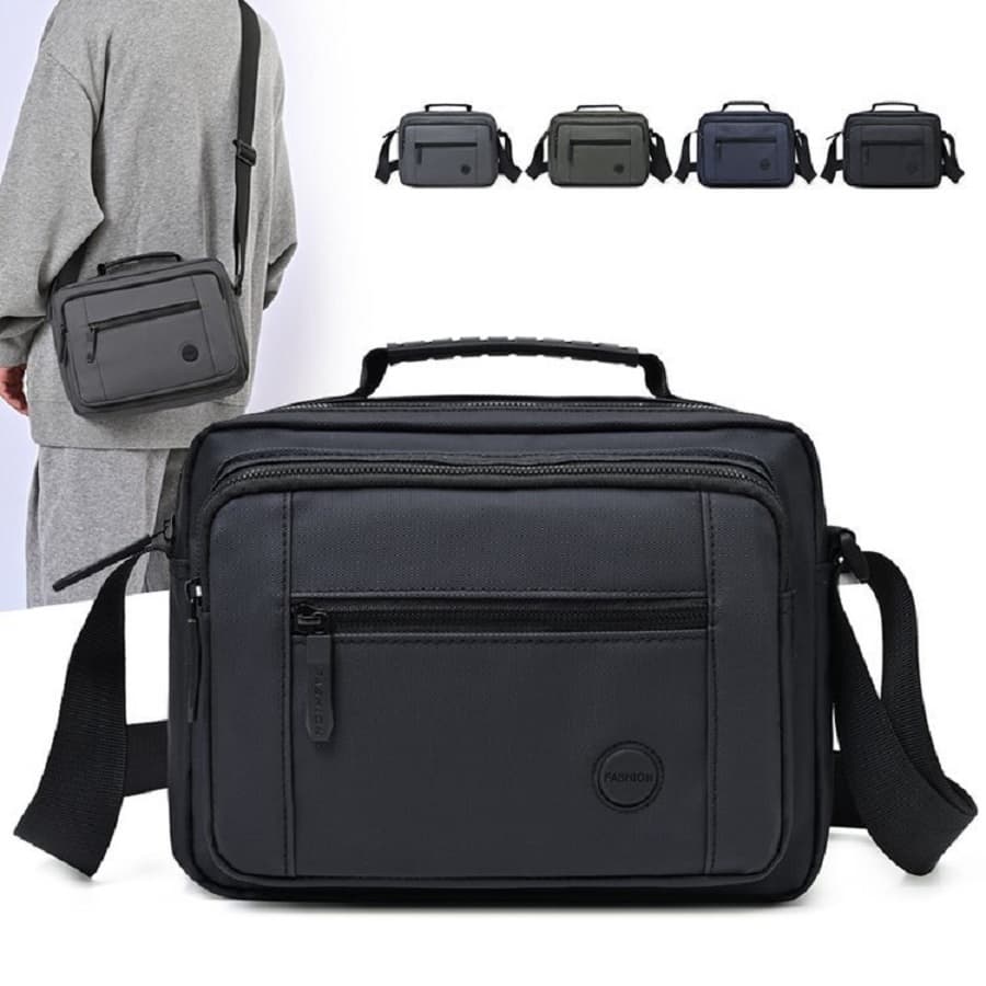 Bolsa de ombro de pano Oxford para homens e mulheres bolsa mensageiro de grande capacidade para viagem, lazer, negócios