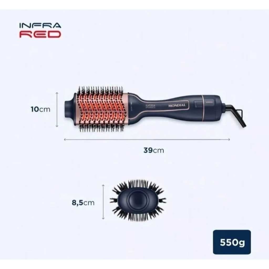ESCOVA SECADORA MONDIAL 1200W BIVOLT COM INFRARED