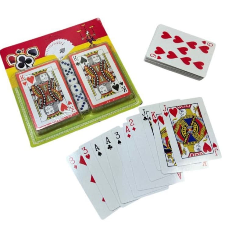 Baralho Jogo Com Dados Cartas De Papel