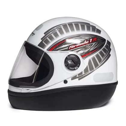 Capacete de Moto Fechado Fórmula 1 Taurus - Grafic Branco / San Marino Motoqueiro