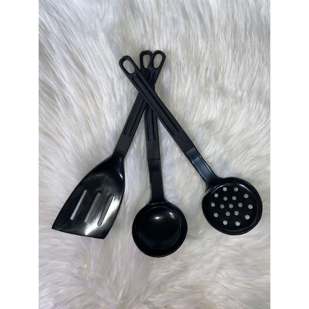 Jogo Kit Com 3 Peças De Colheres Talher Colher Em Concha Utensílios Para Cozinha