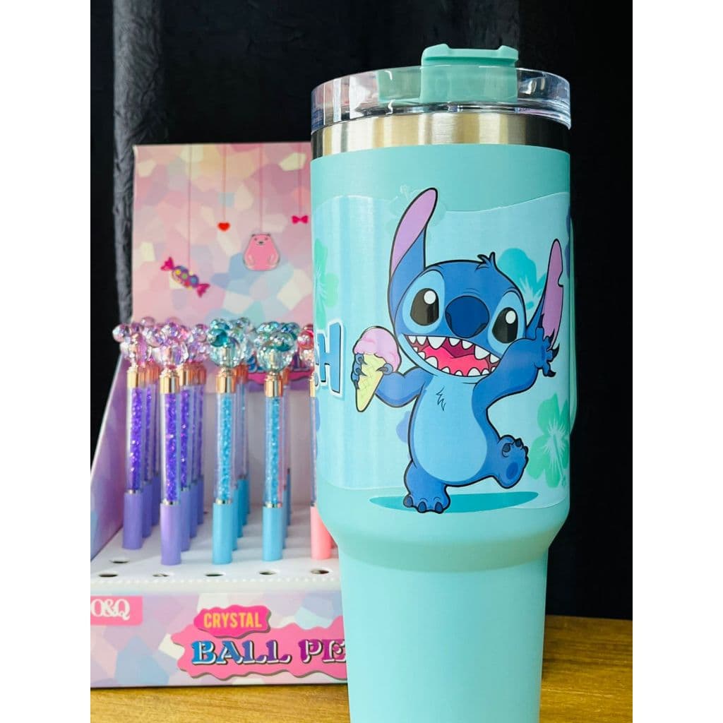 Copo Térmico Inox com personagem Portátil 1200ml/1.2L Garrafa Térmica Inoxidável com Tampa e Canudo